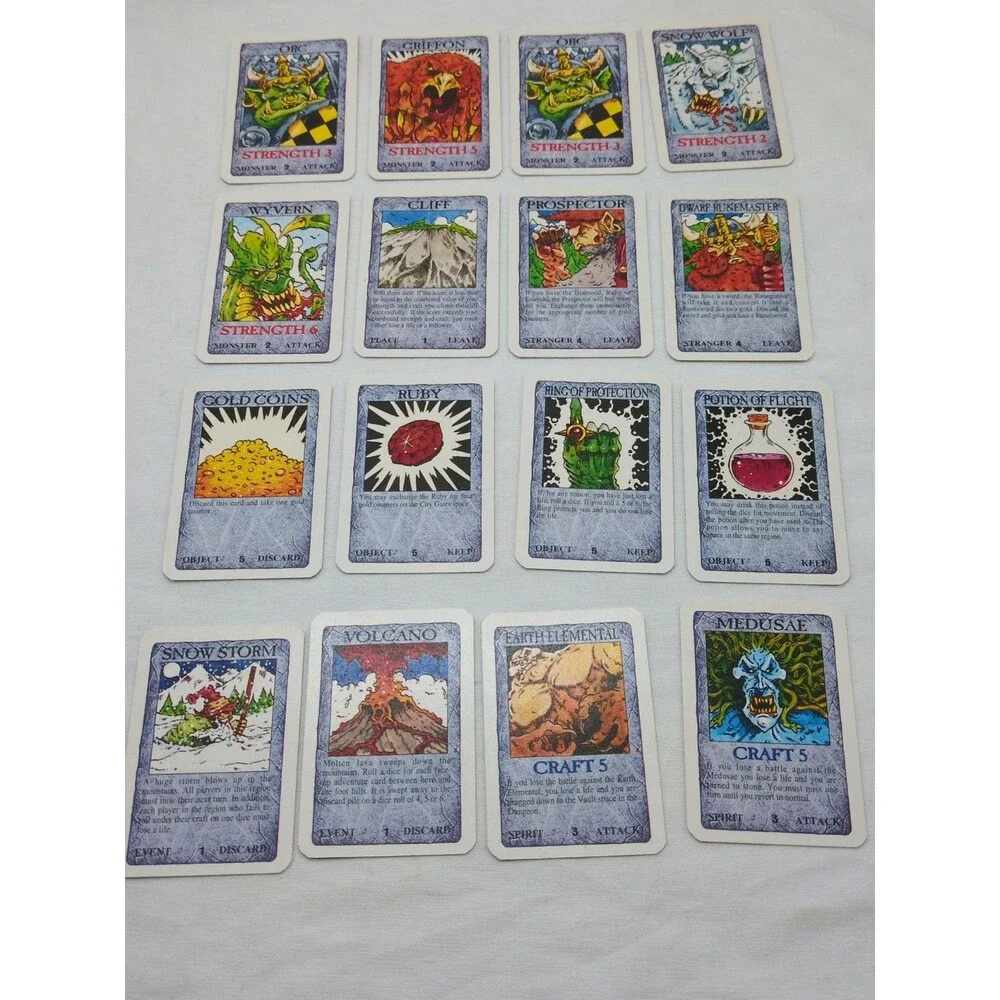 Talisman Third Edition Dungeon Of Doom Set Of Small Cards